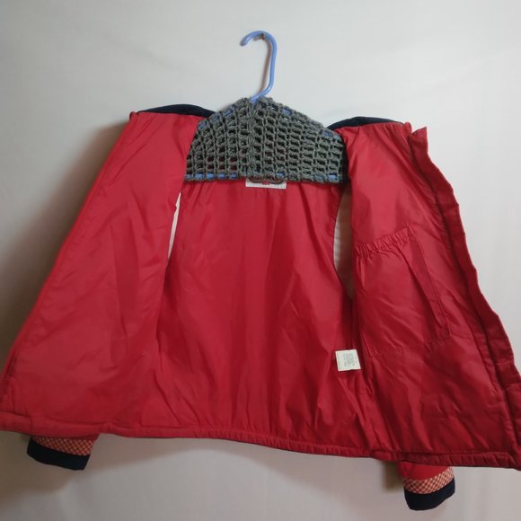 SKI Levi's Vintage Jacket Women's Size 11/12 Ski Jacket Red White Blue Gingham - Picture 6 of 14
